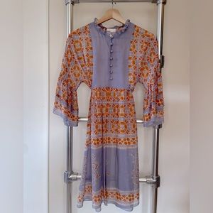 Anna Sui & Anthropologie | Silk Geometric Dress